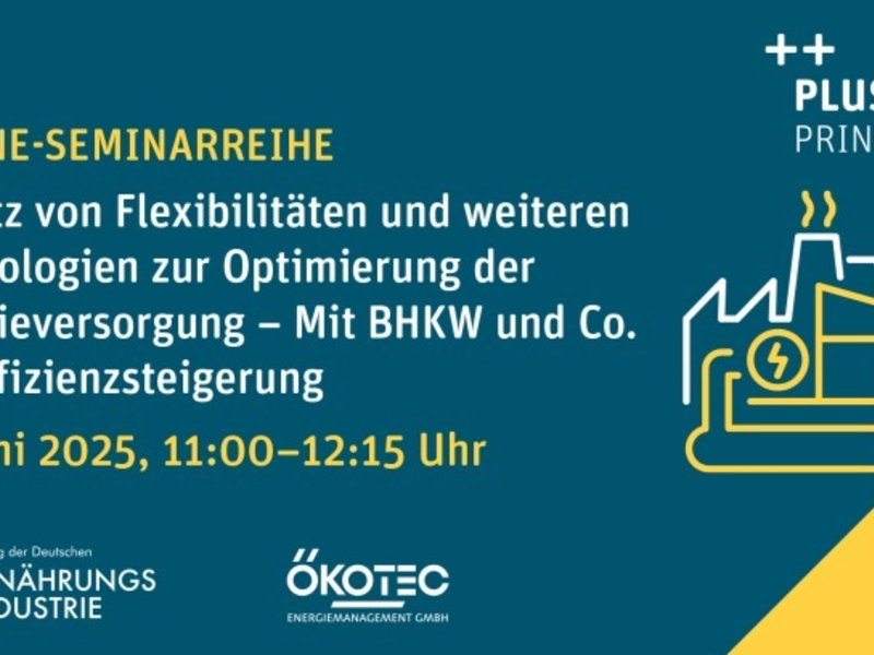 Einsatz von Flexibilitäten zur Optimierung der Energieversorgung / Onlineseminar von BVE und Ökotec - Foto: presseportal.de