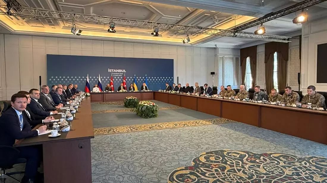 Russische und ukrainische Unterhändler sollten in Istanbul Wege aus dem Krieg besprechen.  - Bild: Ukrainian Ministry of Defense/Ukrainian Ministry of Defense via AP/dpa