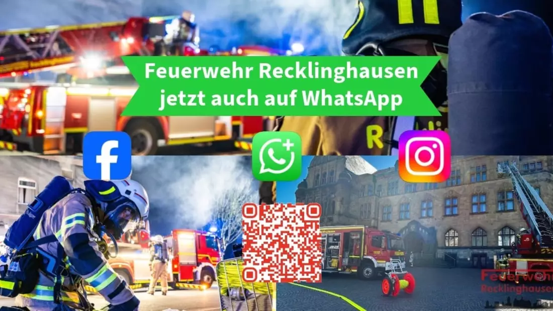 FW-RE: Start des WhatsApp-Kanals Feuerwehr Recklinghausen - Feuerwehr informiert jetzt auch direkt per Messenger - Bild: presseportal.de