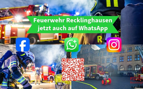 FW-RE: Start des WhatsApp-Kanals Feuerwehr Recklinghausen - Feuerwehr informiert jetzt auch direkt per Messenger - Foto: presseportal.de