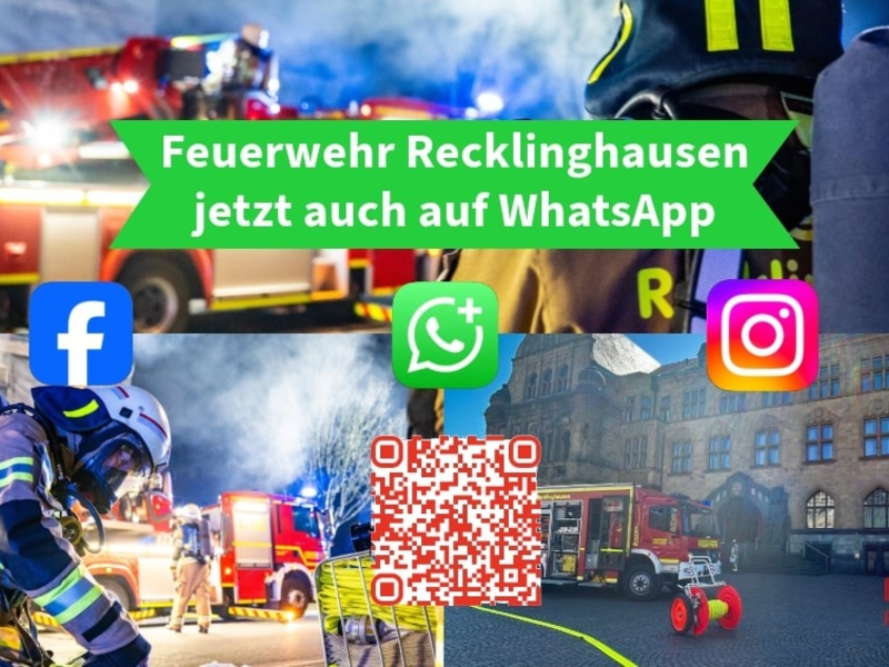 FW-RE: Start des WhatsApp-Kanals Feuerwehr Recklinghausen - Feuerwehr informiert jetzt auch direkt per Messenger - Foto: presseportal.de