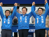 Liegt bei der vorgezogenen Präsidentschaftswahl in Südkorea vorn: Der linke Oppositionsführer Lee Jae Myung.   - Foto: Yonhap/YNA/dpa