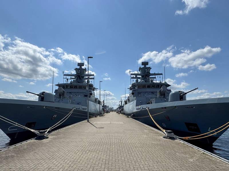 Die Korvetten «Magdeburg» und «Braunschweig» sind bereit für das Baltops-Manöver.  - Foto: Stefan Sauer/dpa