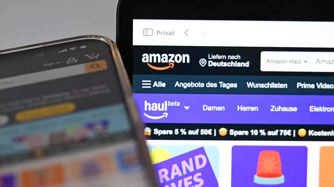 Amazon lockt Kunden mit Extra-Rabatten.  - Bild: Elisa Schu/dpa
