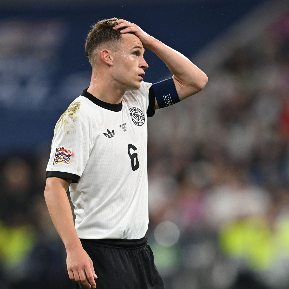 Frust statt Finale: Joshua Kimmich nach seinem 100. Länderspiel. - Foto: Sven Hoppe/dpa