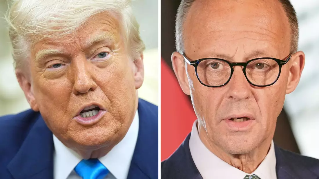 Bundeskanzler Friedrich Merz reist zum Antrittsbesuch zu US-Präsident Donald Trump. (Archivbild) - Bild: Evan Vucci/Kay Nietfeld/AP/dpa/dpa