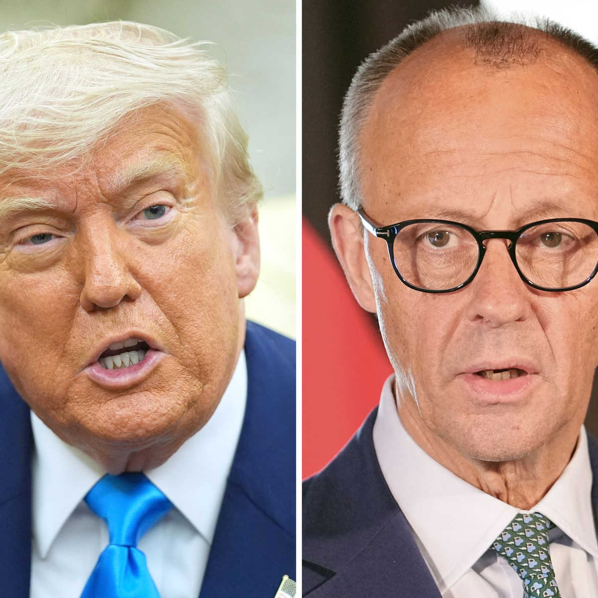 Bundeskanzler Friedrich Merz reist zum Antrittsbesuch zu US-Präsident Donald Trump. (Archivbild) - Foto: Evan Vucci/Kay Nietfeld/AP/dpa/dpa