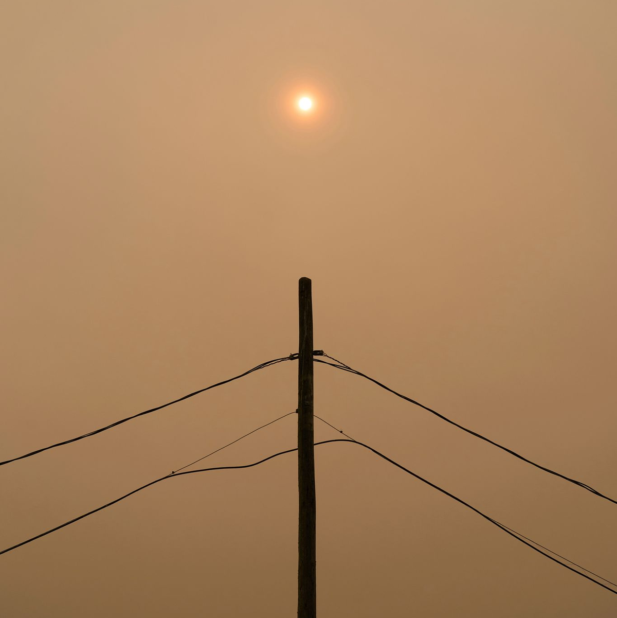 Rauch verdeckt die Sonne, während Waldbrände im Norden Manitobas wüten. - Foto: David Lipnowski/The Canadian Press/AP/dpa
