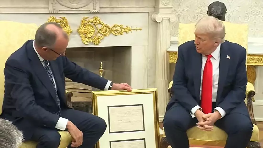 Friedrich Merz und Donald Trump am 05.06.2025 - Bild: über dts Nachrichtenagentur