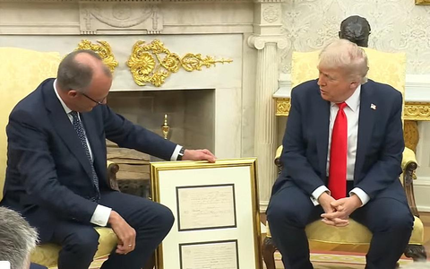 Friedrich Merz und Donald Trump am 05.06.2025 - Foto: über dts Nachrichtenagentur