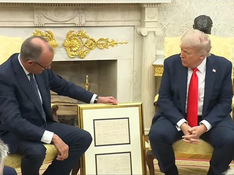 Friedrich Merz und Donald Trump am 05.06.2025 - Foto: über dts Nachrichtenagentur