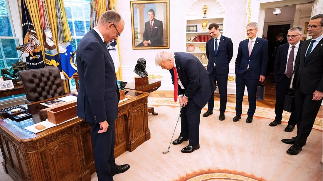 Friedrich Merz und Donald Trump am 05.06.2025 - Bild: Kugler, Steffen/BPA,  Text: über dts Nachrichtenagentur