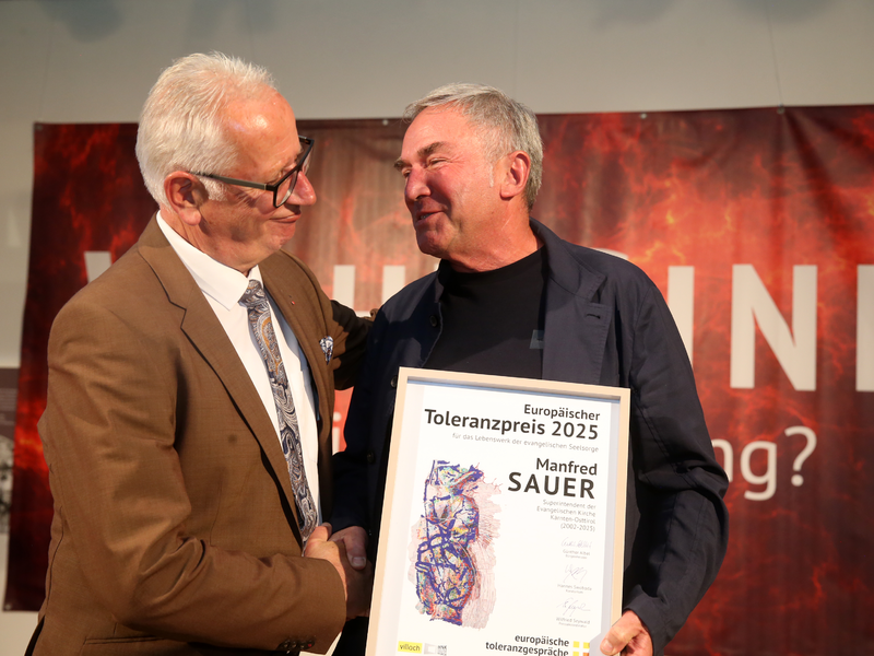 Toleranzpreisträger Manfred Sauer - Foto: Denk.Raum.Fresach über pressetext.de