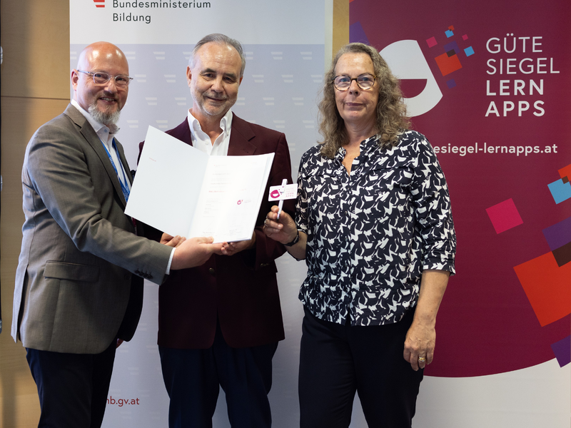 Verleihung Lernapp-Gütesiegel an EBC*L - Foto: Innovation Salzburg/Benedikt Schemmer über pressetext.de