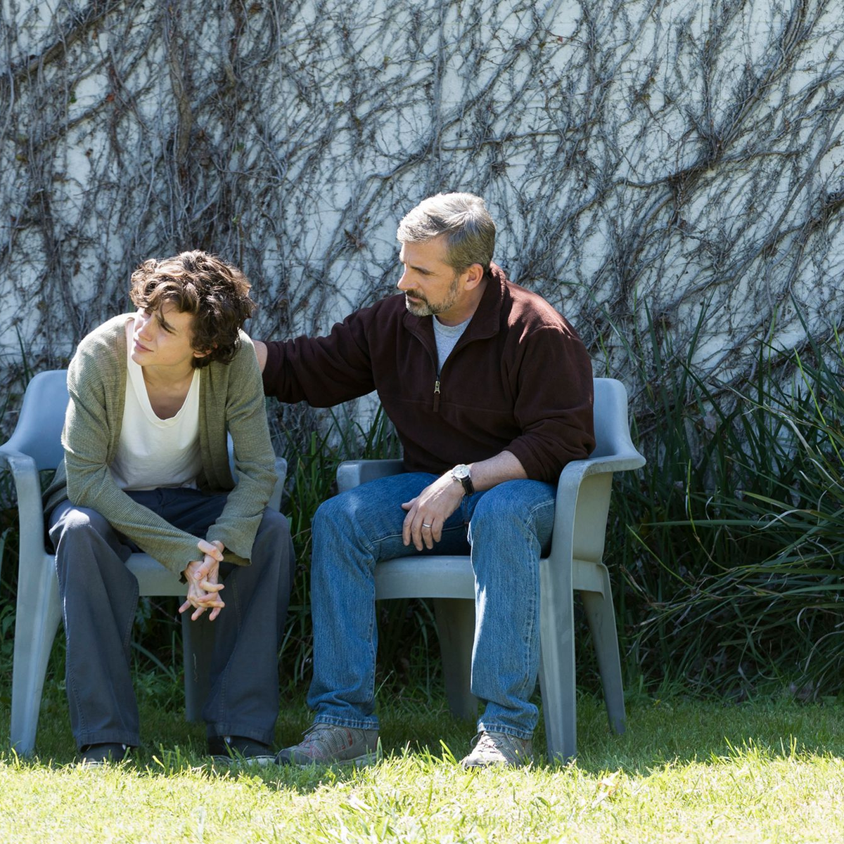 Vater David (Steve Carell, r) und Sohn Nic Sheff (Timothée Chalamet, l) müssen reden. - Foto: François Duhamel/MDR/AMAZON CONTENT SERVICES/dpa