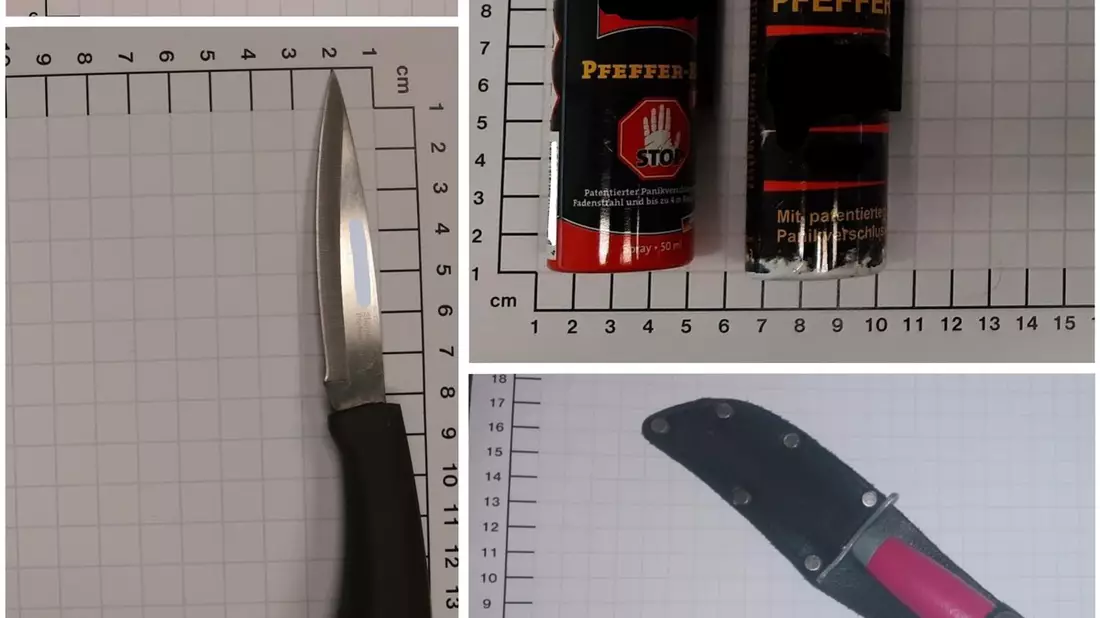 BPOL NRW: Bundespolizei findet am Wochenende mehrere Messer und Pfeffersprays - Bild: presseportal.de