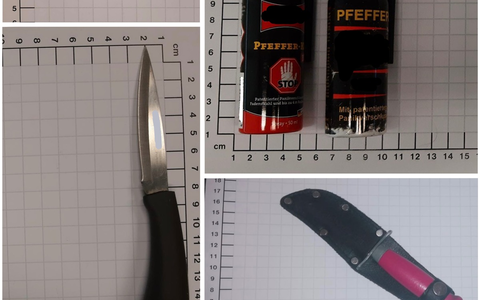 BPOL NRW: Bundespolizei findet am Wochenende mehrere Messer und Pfeffersprays - Foto: presseportal.de