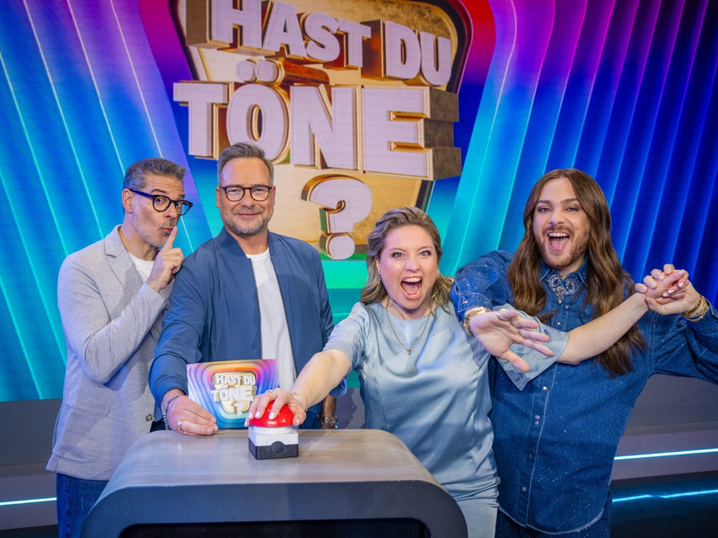 Rick Kavanian Matthias Opdenhövel Caroline Frier Riccardo Simonetti Hast du Töne - Foto: Joyn/Willi Weber, presseportal.de