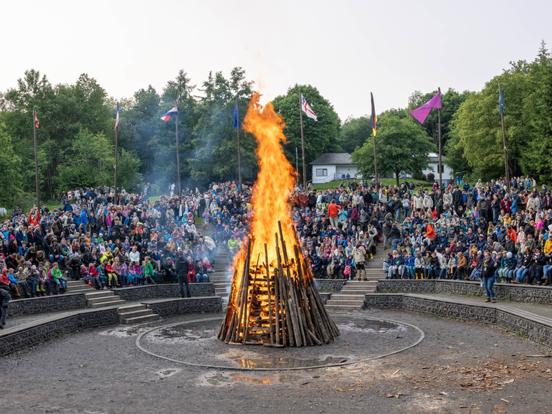 Mit guter Laune im Gepäck geht das bundesweite Pfadfinder*innenlager der DPSG Pfingsten in Westernohe zu Ende - Foto: presseportal.de