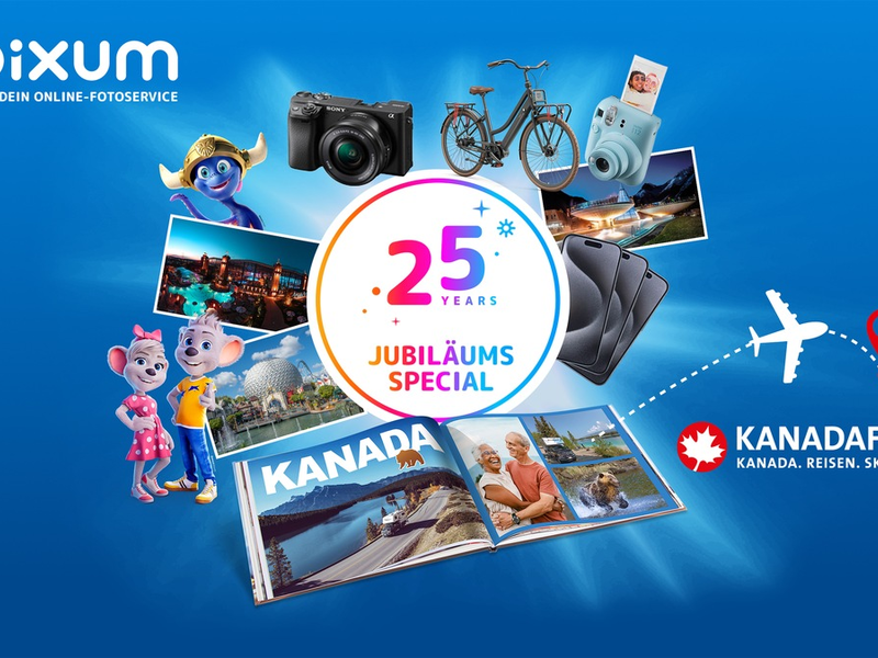 25 Jahre Pixum: Großes Gewinnspiel mit Preisen im Wert von 100.000 Euro startet - Foto: presseportal.de