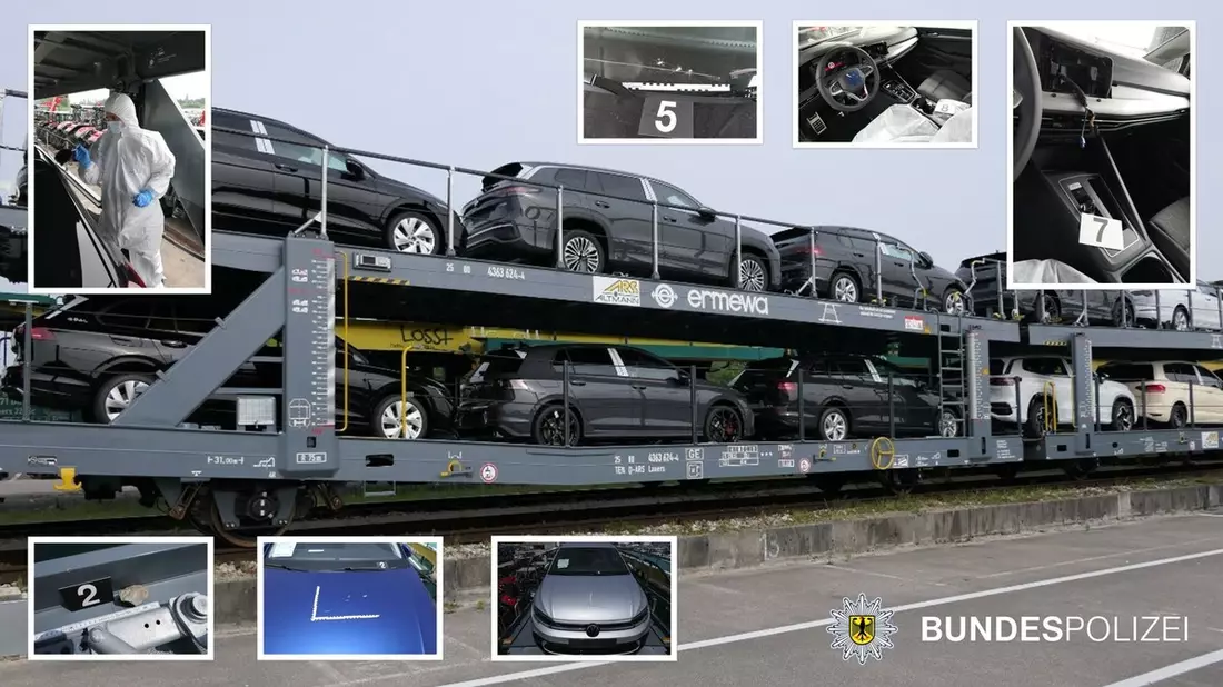 Bundespolizeidirektion München: Zeugenaufruf: 70.000 EUR Schaden an abgestelltem Autozug - Bild: presseportal.de