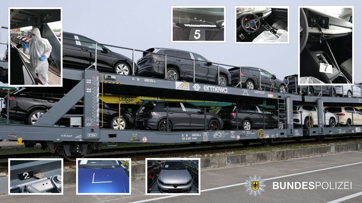 Bundespolizeidirektion München: Zeugenaufruf: 70.000 EUR Schaden an abgestelltem Autozug - Foto: presseportal.de