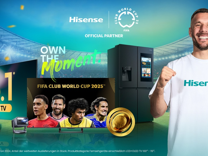 Hisense schickt Lukas Podolski zum FIFA Club World Cup 2025(TM) - Foto: presseportal.de