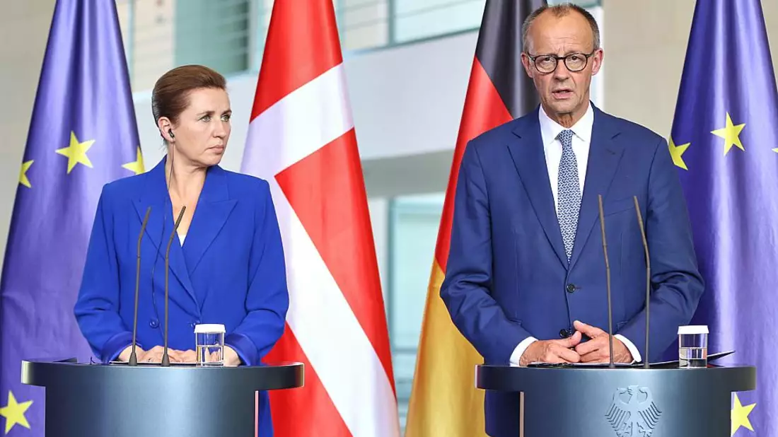 Mette Frederiksen und Friedrich Merz am 11.06.2025 - Bild: über dts Nachrichtenagentur