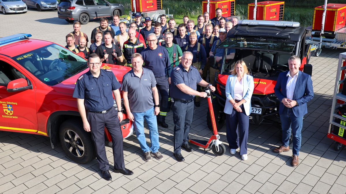 FW-OLL: Fachzug Vegetationsbrandbekämpfung erfolgreich alarmiert und erprobt - Foto: presseportal.de