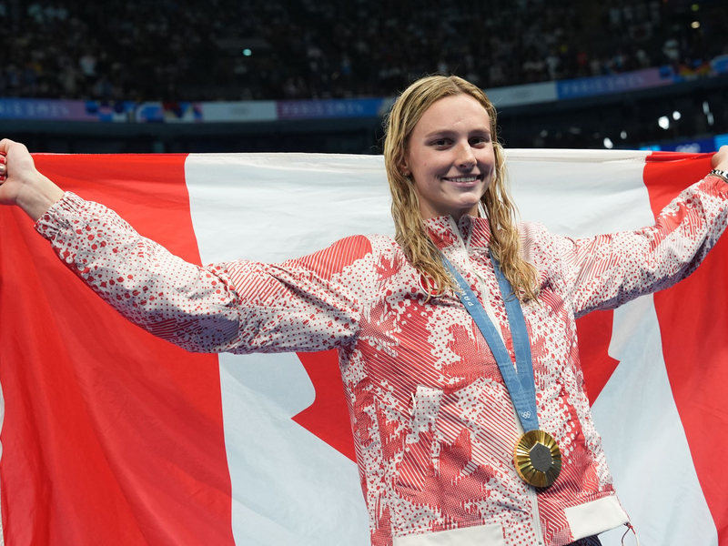 Summer McIntosh ist Olympiasiegerin und Weltrekordhalterin. - Foto: Marcus Brandt/dpa