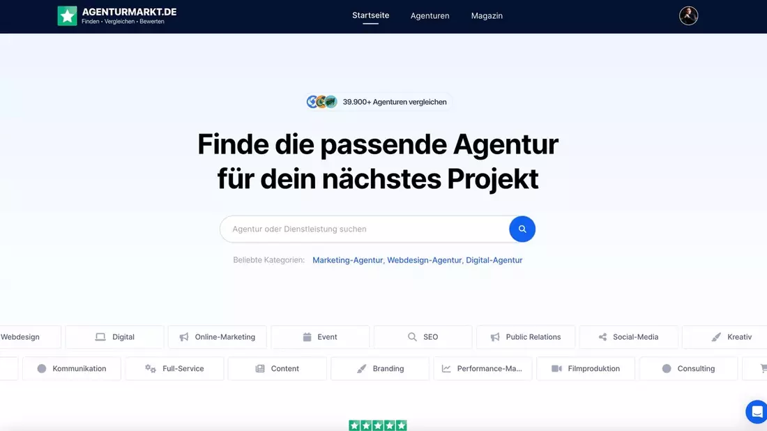Agenturmarkt.de startet mit 40.000 Agenturen: Neue Vergleichs- und Bewertungsplattform für Dienstleister vorgestellt - Bild: presseportal.de