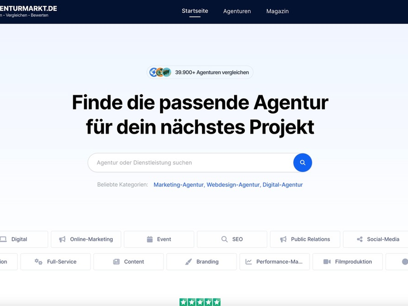 Agenturmarkt.de startet mit 40.000 Agenturen: Neue Vergleichs- und Bewertungsplattform für Dienstleister vorgestellt - Foto: presseportal.de