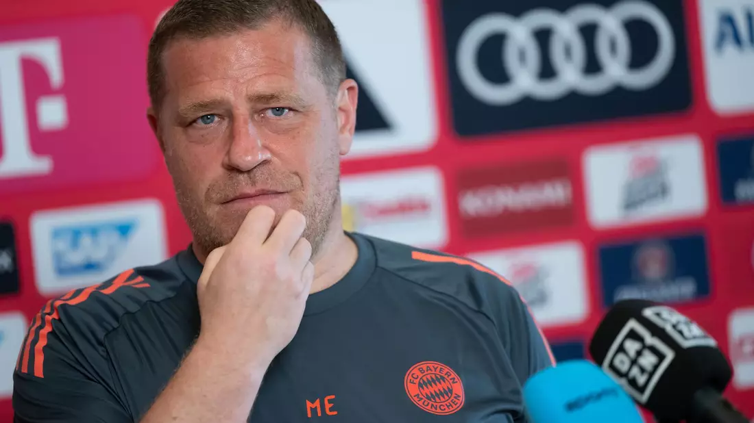 Sportvorstand Max Eberl äußert sich im Teamhotel des FC Bayern in Orlando zu Leroy Sané. - Bild: Sven Hoppe/dpa