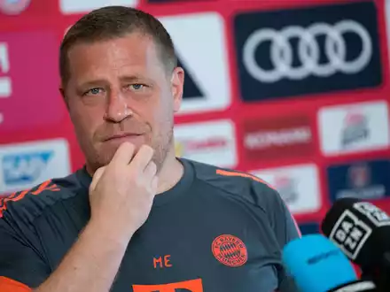 Max Eberl äußert sich in Orlando vor dem Bayern-Start in die Club-WM.  - Foto: Sven Hoppe/dpa