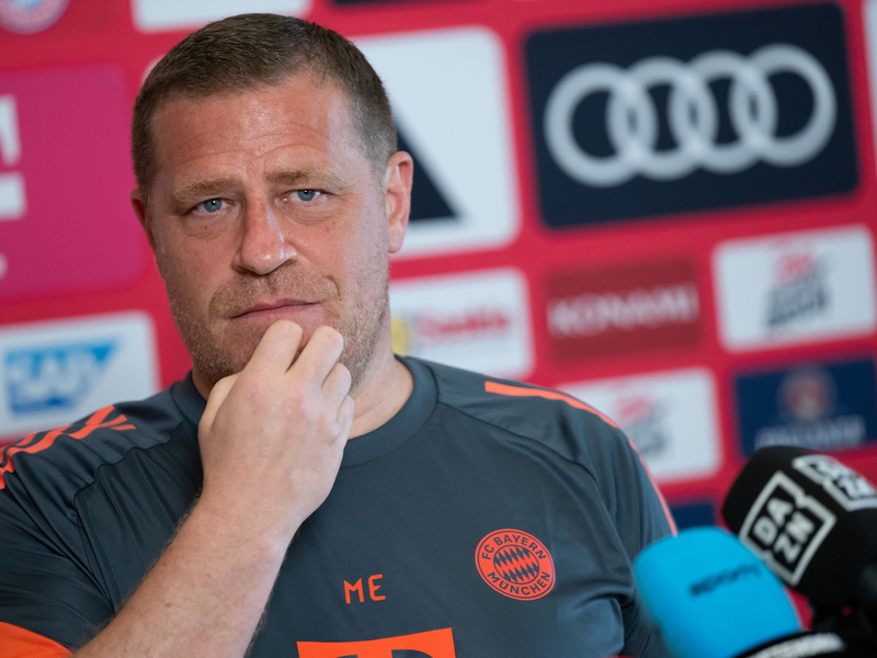 Max Eberl äußert sich in Orlando vor dem Bayern-Start in die Club-WM.  - Foto: Sven Hoppe/dpa