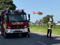 FFW Schwalmtal: Schwerer Verkehrsunfall in Hehler - Motorradfahrer schwer verletzt, Rettungshubschrauber im Einsatz - Foto: presseportal.de