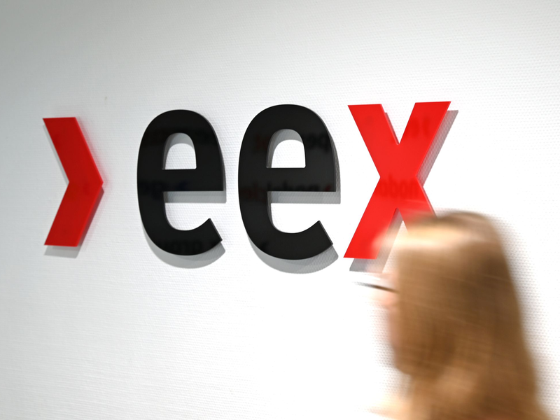 Eine Mitarbeiterin der Energiebörse EEX hat in der Marktsteuerung das aktuelle Handelsgeschehen im Blick. - Foto: Elisa Schu/dpa