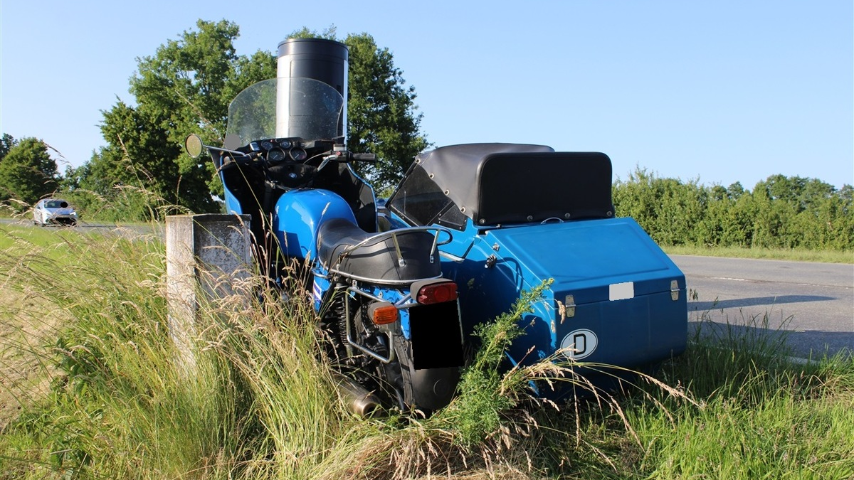 POL-MI: Motorrad beschädigt Blitzer - Foto: presseportal.de