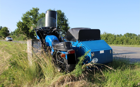 POL-MI: Motorrad beschädigt Blitzer - Foto: presseportal.de