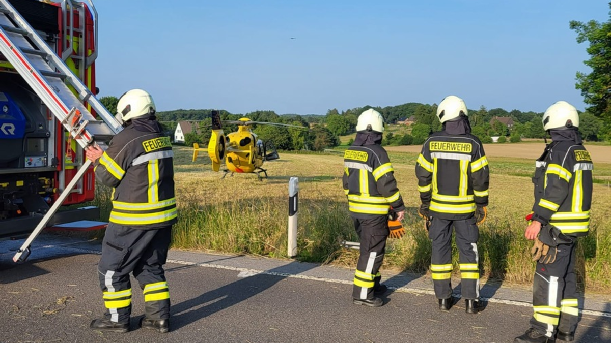 FW-EN: Motorrad kollidiert mit Traktor - Foto: presseportal.de