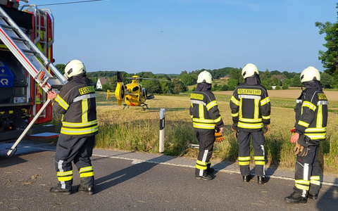 FW-EN: Motorrad kollidiert mit Traktor - Foto: presseportal.de