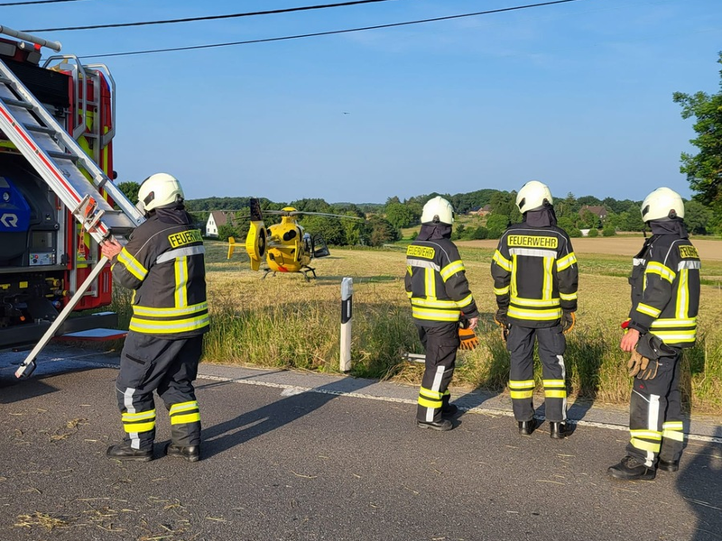 FW-EN: Motorrad kollidiert mit Traktor - Foto: presseportal.de