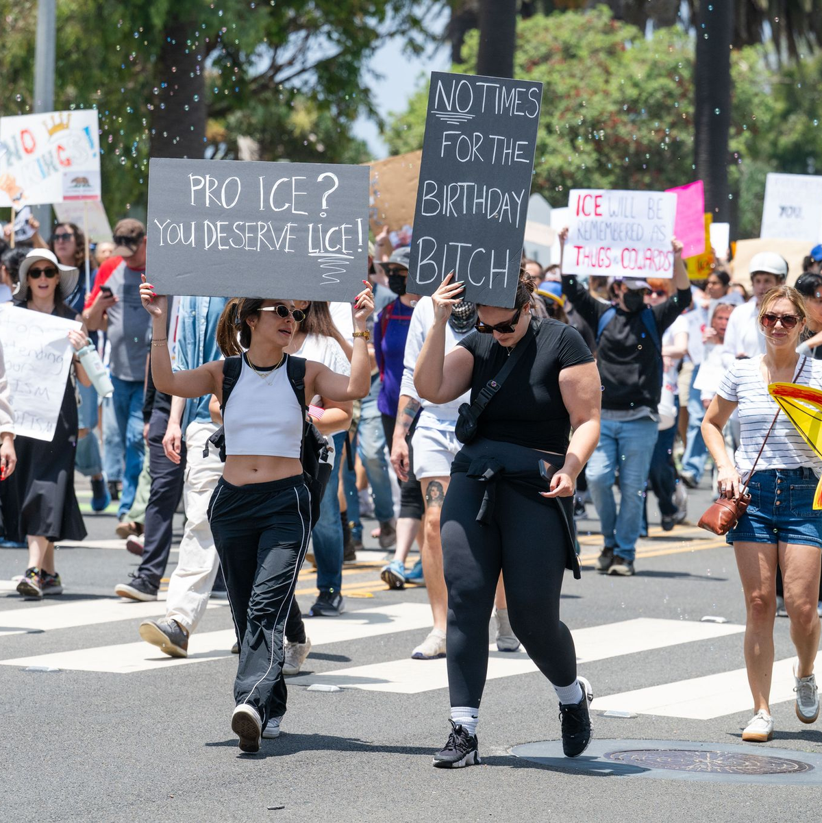 Protest in Santa Monica an der US-Westküste. - Foto: Maximilian Haupt/