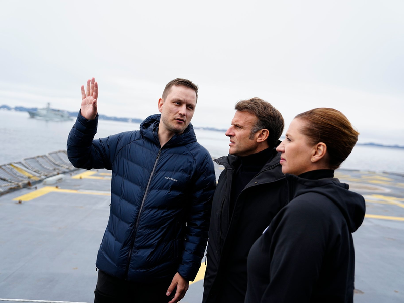Macron und Frederiksen machen sich für souveränes Grönland stark (Foto-aktuell). - Foto: Mads Claus Rasmussen/Ritzau Scanpix/AP/dpa
