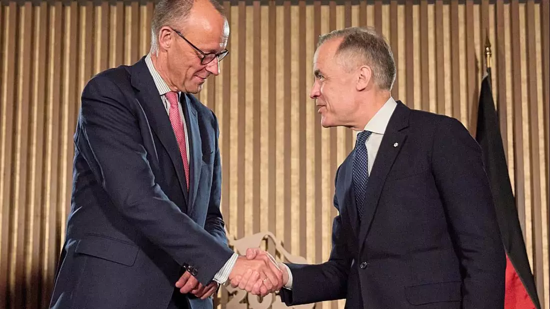 Friedrich Merz und Mark Carney - Bild: über dts Nachrichtenagentur