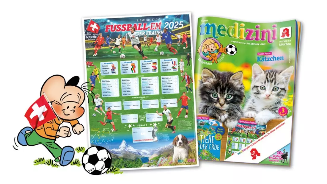 medizini verwandelt kleine Fans in EM-Experten: Das ultimative Frauen-Fußball-Poster ist da - Bild: presseportal.de