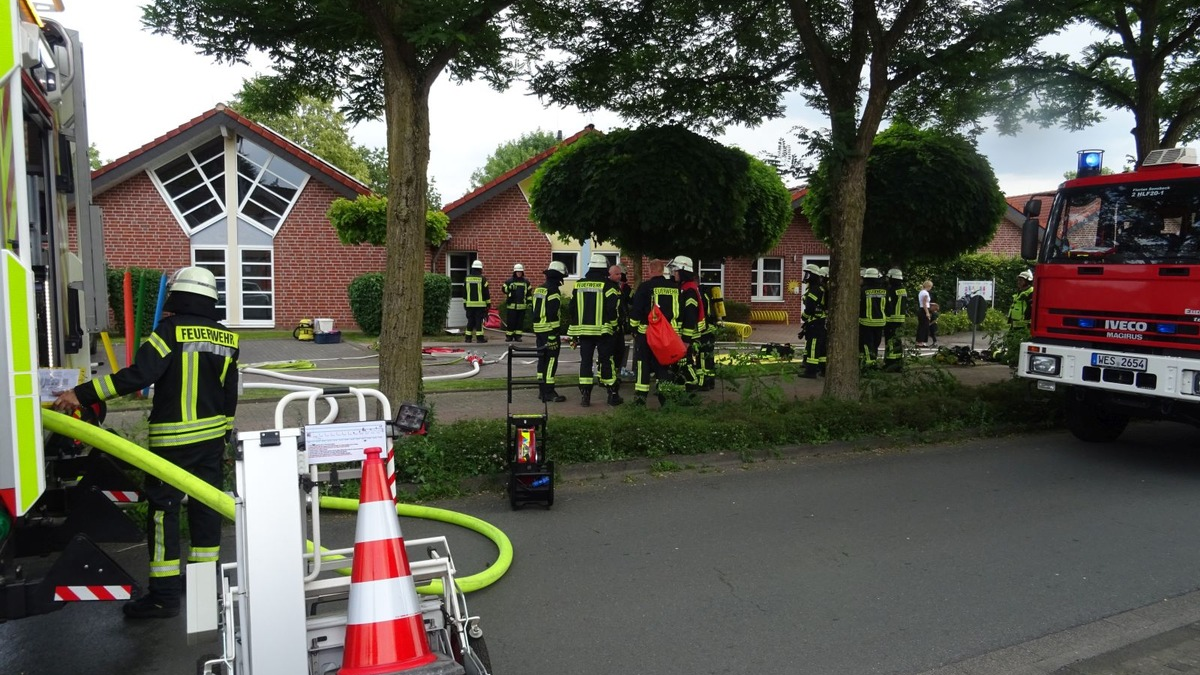FW Sonsbeck: Brand in Kindertagesstätte - Alle Kinder und Erwachsenen unverletzt - Foto: presseportal.de