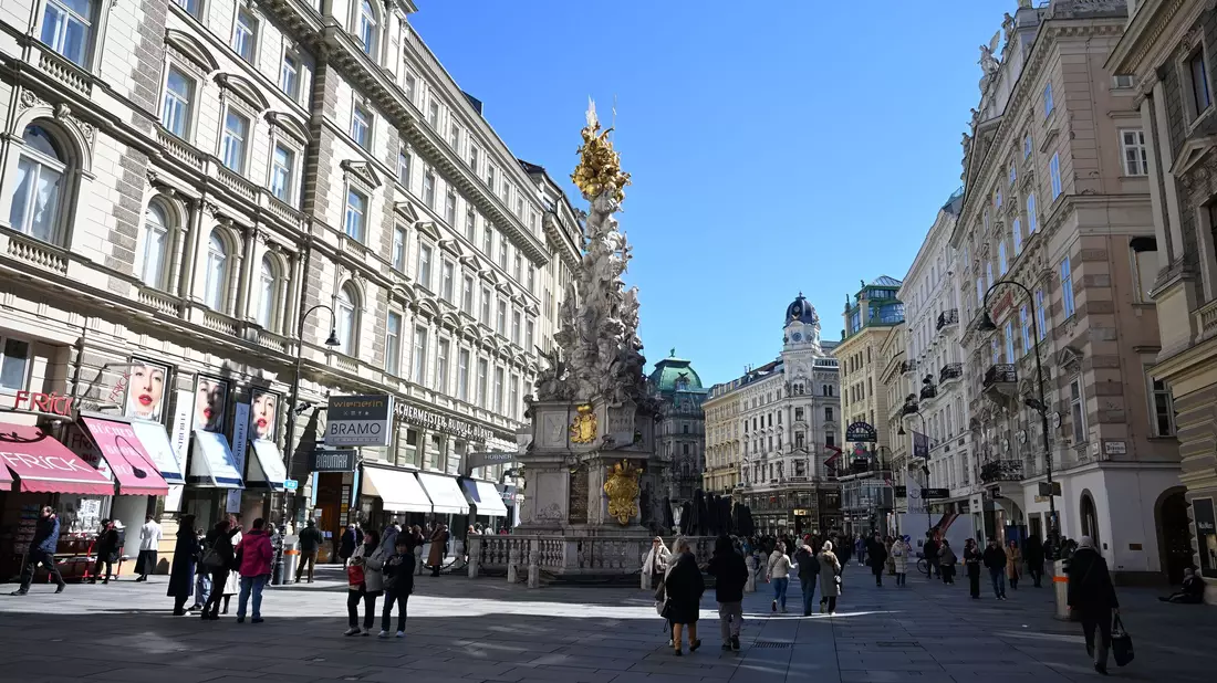 Der Graben, eine Einkaufsstraße in der Wiener Innenstadt. (Archivbild) - Bild: Helmut Fohringer/APA/dpa