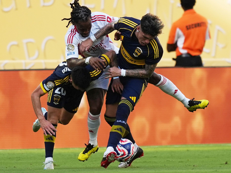 Bocas 12. Mann - das Stadion in Miami war in argentinischer Hand. - Foto: Rebecca Blackwell/AP/dpa