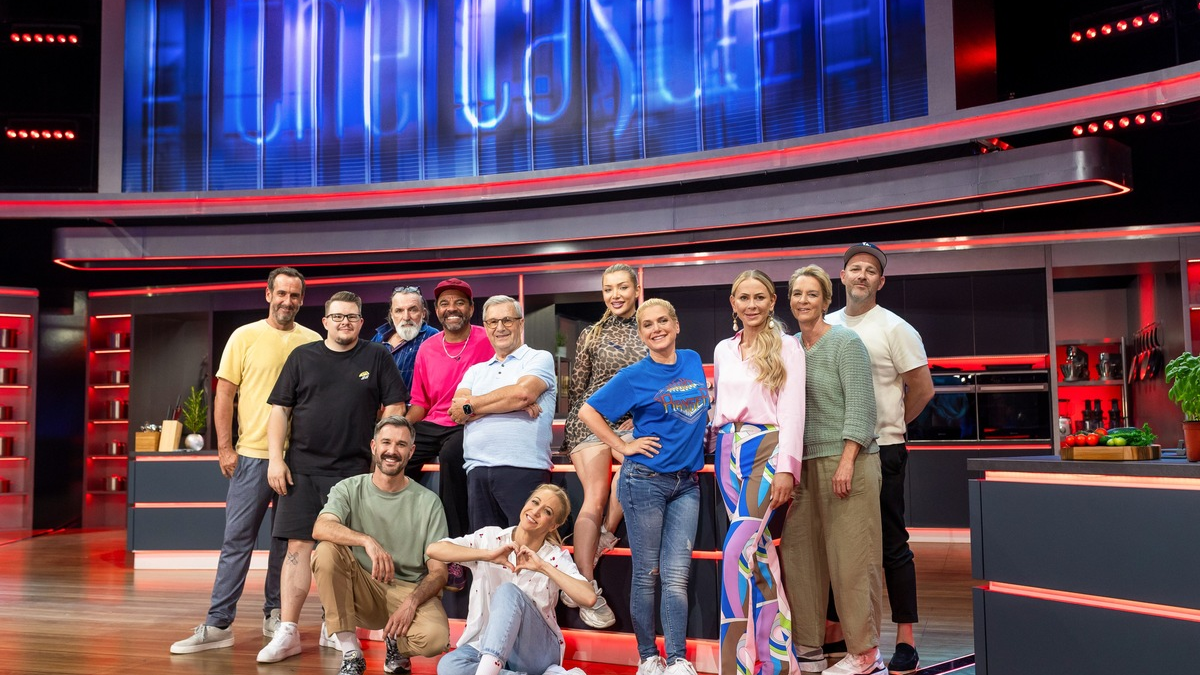 Elmar Paulke Paul Schütz Andreas Hoppe Simon Pearce Jan Hofer Melody Haase Jeanette Biedermann Jenny Elvers Martina Voss-Tecklenburg Ben Blümel Jochen Schropp Kathrin Menzinger Promi Taste - Foto: Joyn/Benedikt Müller, presseportal.de